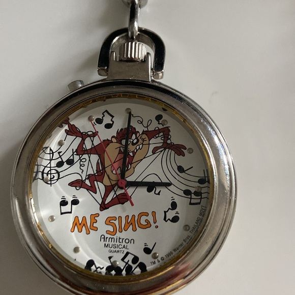 Am Ron collectible Looney Tunes musical pocket watch Tasmanian devil - Picture 4 of 4